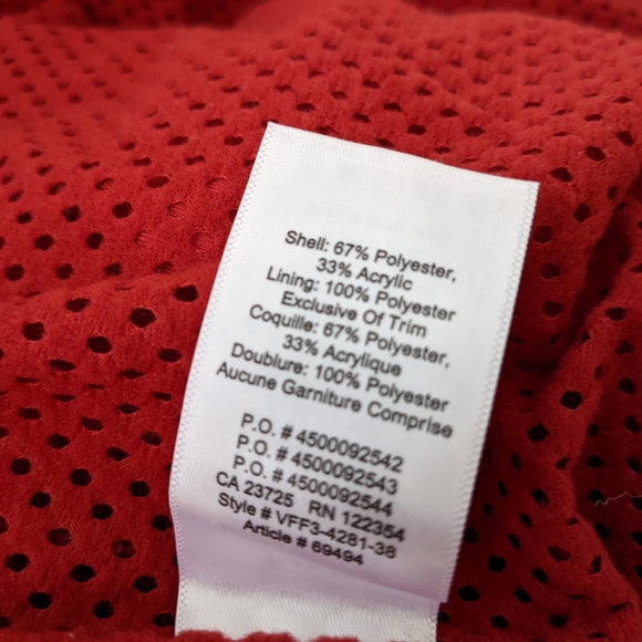 Aritzia TNA Fuzzy Zip Up Sweater, Red, XS - Picture 5 of 6